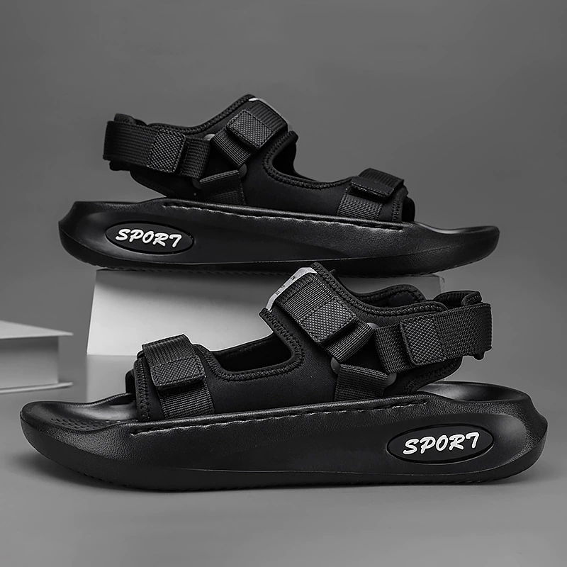 Мужские сандалии 2025 Лето Новая верхняя одежда Спортивные и повседневные Сандалии на толстой подошве Модные Толстоподошвенные Нескользящие Уличные тапочки