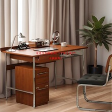 实木办公桌椅子写字台民宿书桌久坐不累舒适靠背椅书房电脑学习桌
