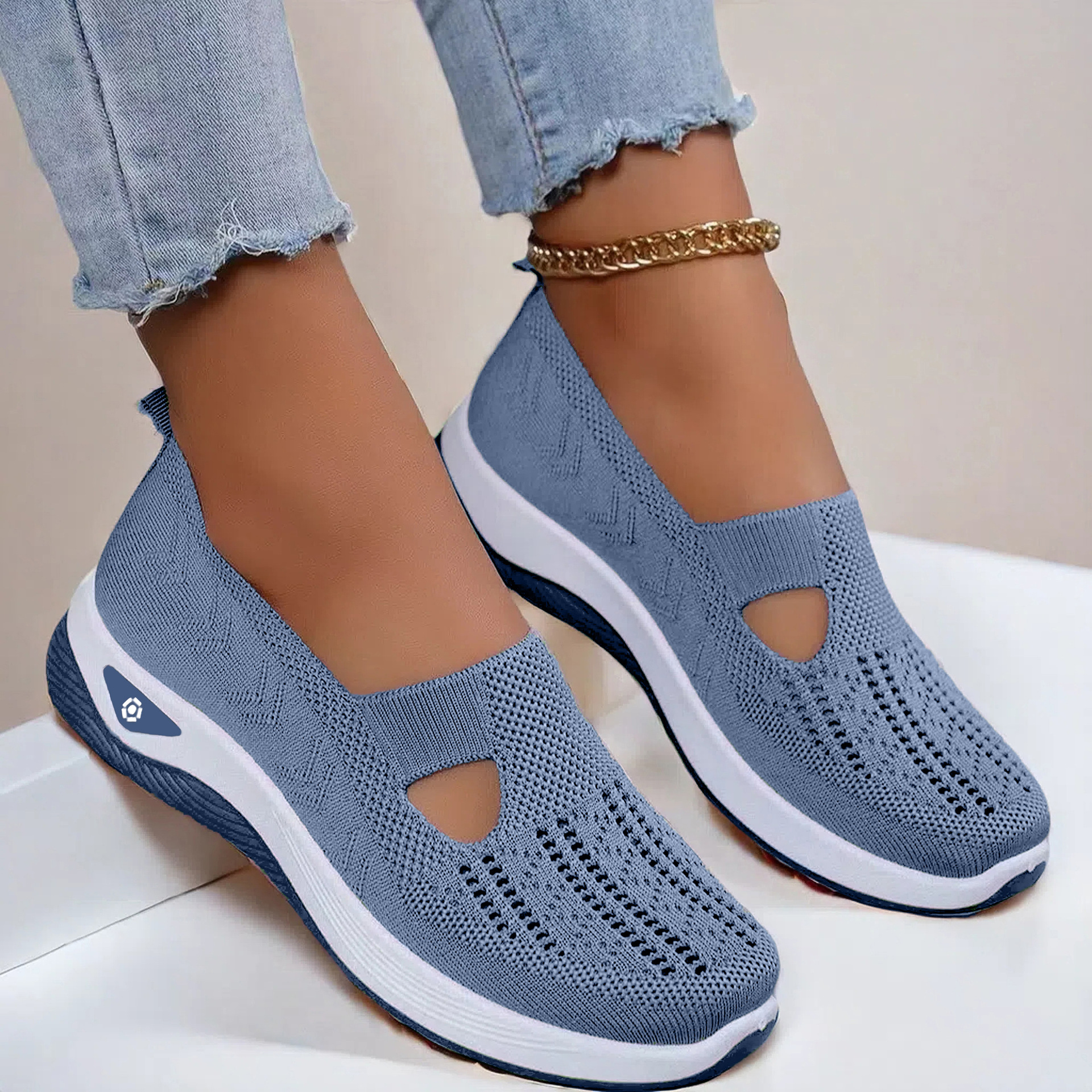Zapatos de mamá, sandalias transpirables de verano, zapatos de suela blanda antideslizantes para personas mayores, zapatos casuales para mujer, zapatos para caminar para personas de mediana edad y mayores