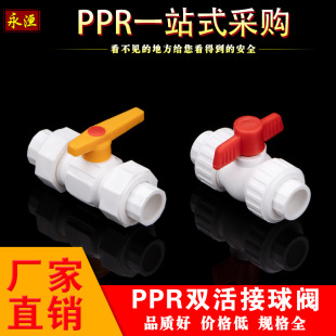 [factory Wholesale] PPR Union Hot Melt Water Pipe Full Plastic Ball Valve PPR Double Union Steel Core Ball Valve Valve