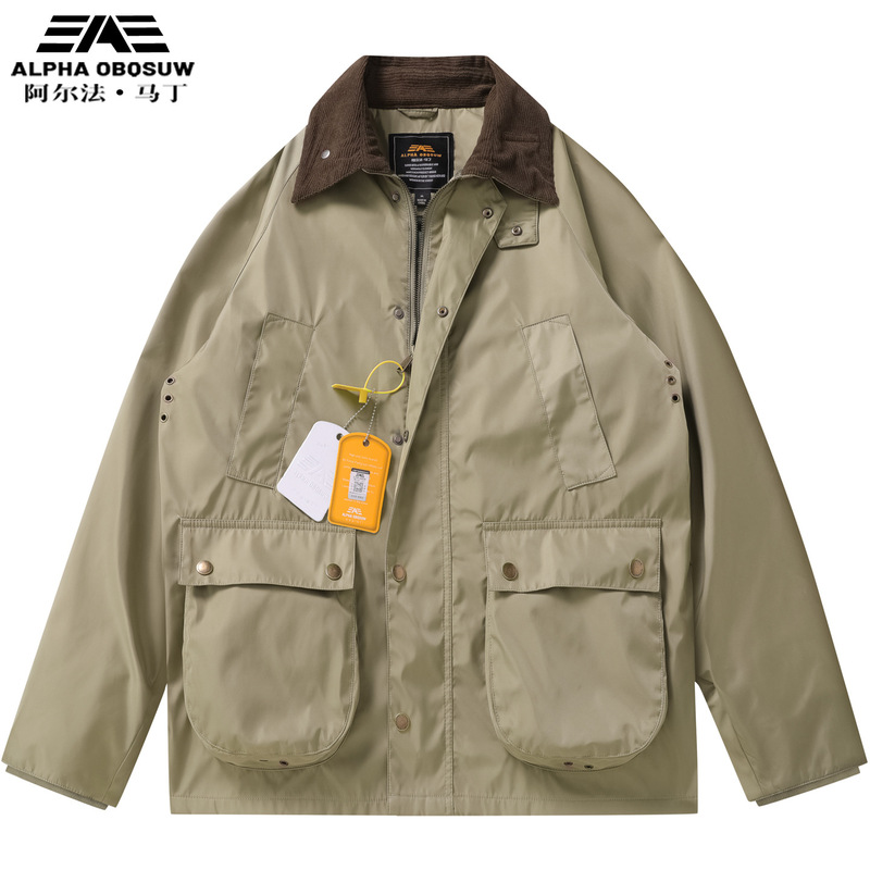 Alpha Martin Trendy Hunting Jacket for Men and Women, Cross-Border American Retro Lapel Workwear Coat Trench Coat for Autumn Alpha Martin Trendy Hunting Jacket for Men and Women, Cross-Border American Retro Lapel Workwear Coat Trench Coat for Autumn