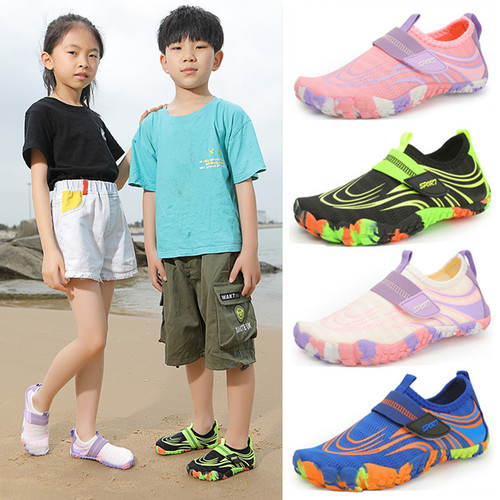 Cross-border new outdoor children's wading shoes, breathable swimming shoes, men's beach shoes, lightweight quick-drying five-finger shoes for women