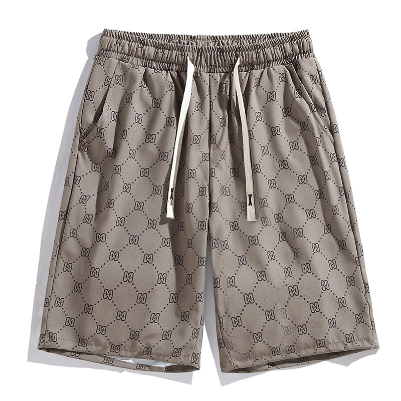 Shorts Sommer bedruckte Herren-Eisseide atmungsaktive lässige lose Strandbekleidung Laufsport Basketballhosen_voghion.com