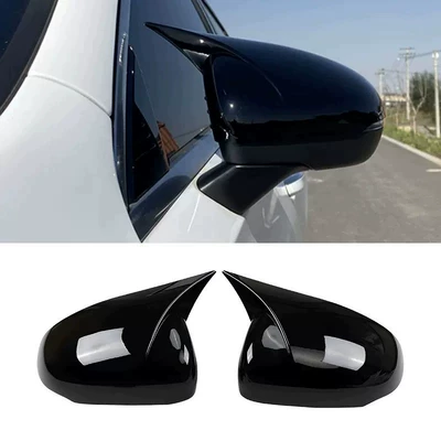 Suitable for 19-23 Mercedes-Benz A- Class CLA W177 C118 reversing mirror cover rearview mirror shell horn bright black (Other Automotive Exterior Supplies) - painted-black-a-pair-of-horn-glue