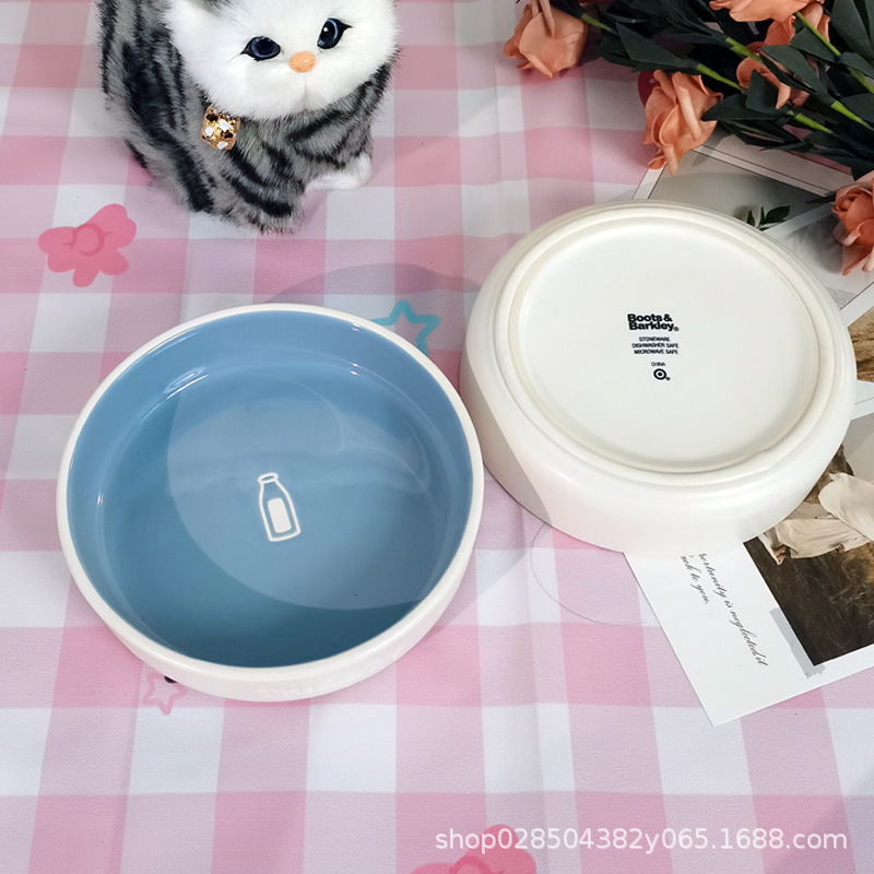 卸売 [小さな子ペットボウル] ボトルボウル セラミック猫水ボウル フードボウル 犬用ライスボウル予防|undefined