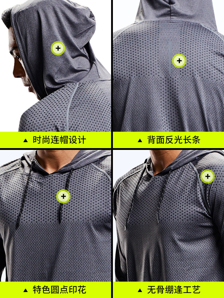 Sudadera con Capucha de Manga Larga para Hombre, para Deportes, Correr, Fitness, Informal, Estilo Pullover, Chaqueta, 1 Pieza, Dropshipping, Tendencia