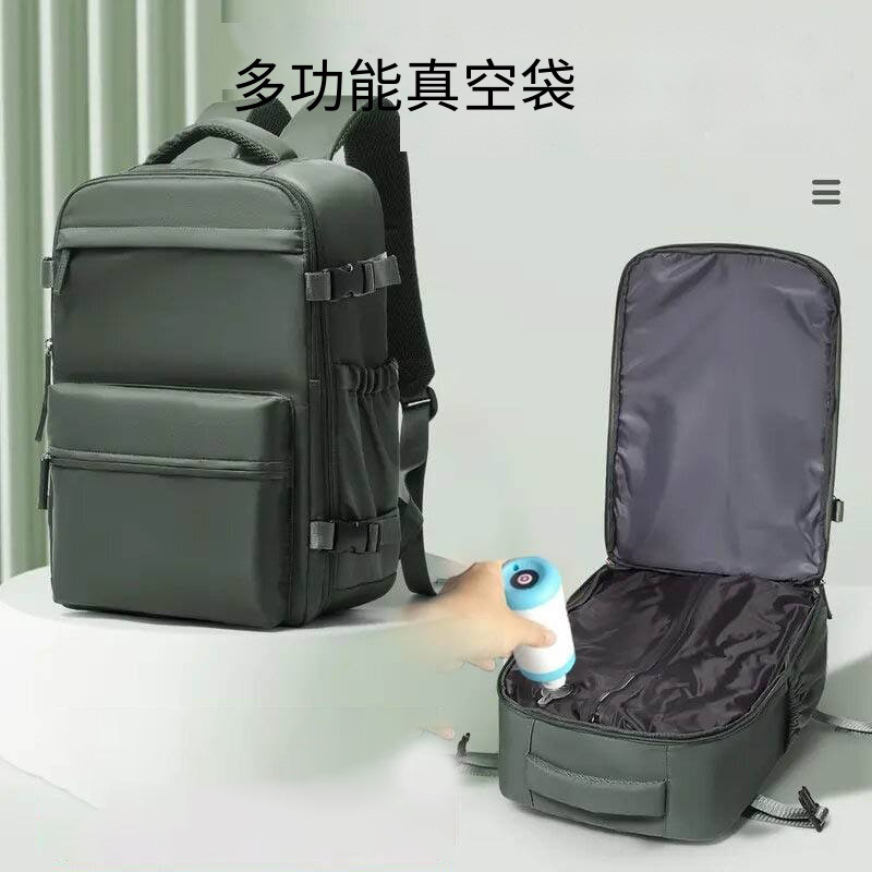 Nuevos productos transfronterizos mochila de negocios de gran capacidad unidireccional bolsa de vacío compresible multicapa de almacenamiento mochila de computadora
