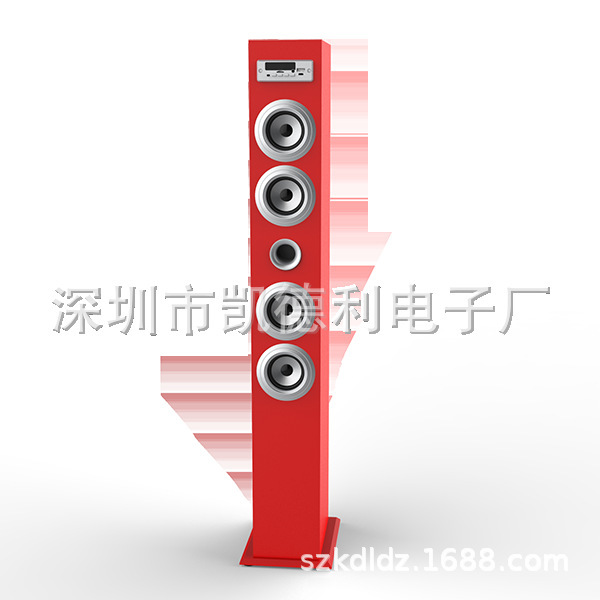 Tower Wood Speaker Remote Control Bluetooth Audio PVC Full Version Printing Wooden Bluetooth Speaker