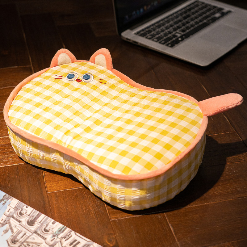 Algodón de memoria del estómago del gato niñas dormitorio de almuerzo de oficina dormitorio de estudiantes niños siesta almohada pequeña regalo