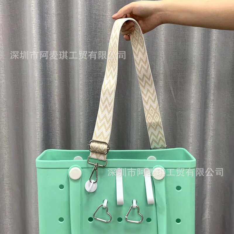 Cross-Border Hot Selling Eva Hole Bag Hook Mushroom Buckle Carabiner Adjustable Shoulder Strap Set Bog Beach Bag Accessories