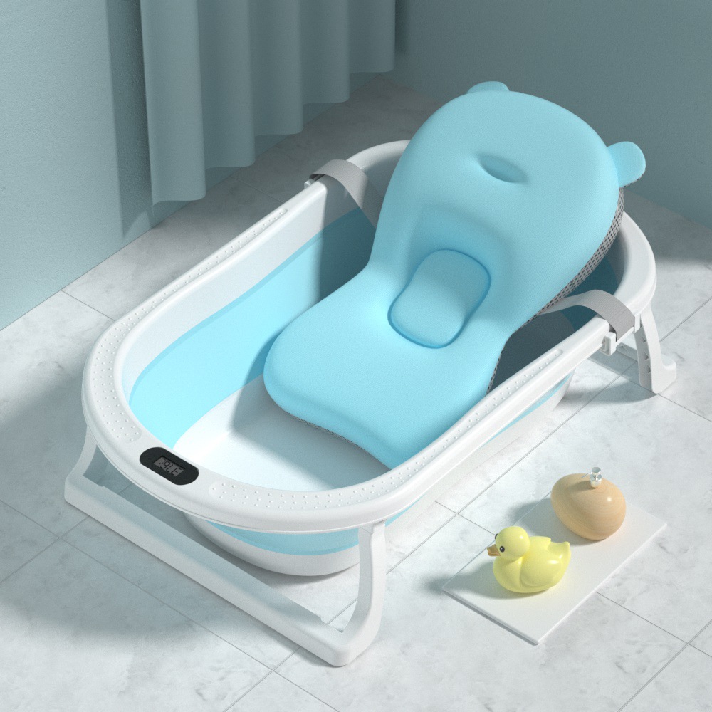 Transfronterizo bebé baño cuenca plegable sensible a la temperatura portátil acostado soporte para bebé recién nacido bañera grande Universal