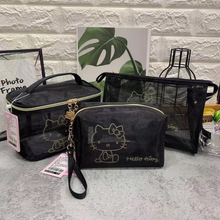 hellokitty网纱化妆包大容量收纳袋韩国ins手提洗漱包