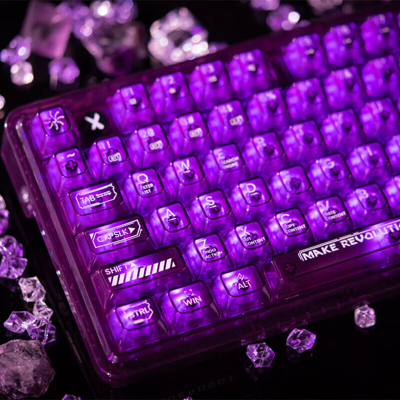 Estructura de junta K75 teclado mecánico cableado futuro personalizado teclado mecánico de deportes electrónicos de oficina especial para el hogar