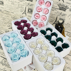 Magic flower immortal flower B grade 4-5 rose florets bear material dried flowers handmade glass cover unicorn diy material