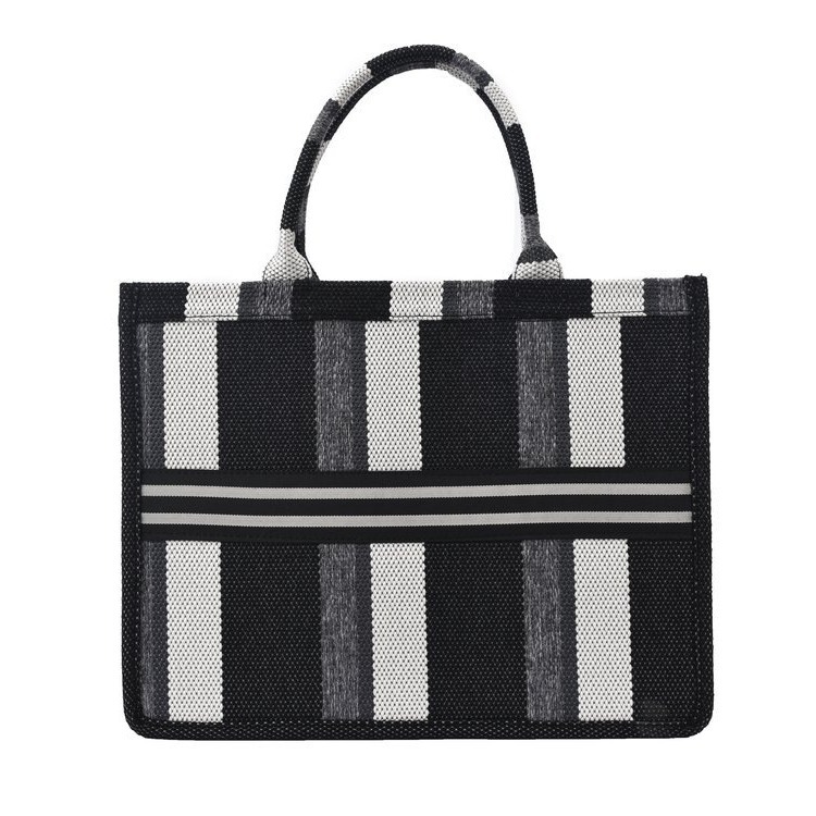 Bolso de mano para las mujeres 2023 nueva moda casual bolso de gran capacidad de lona rayas casual bolsa de hombro de viaje