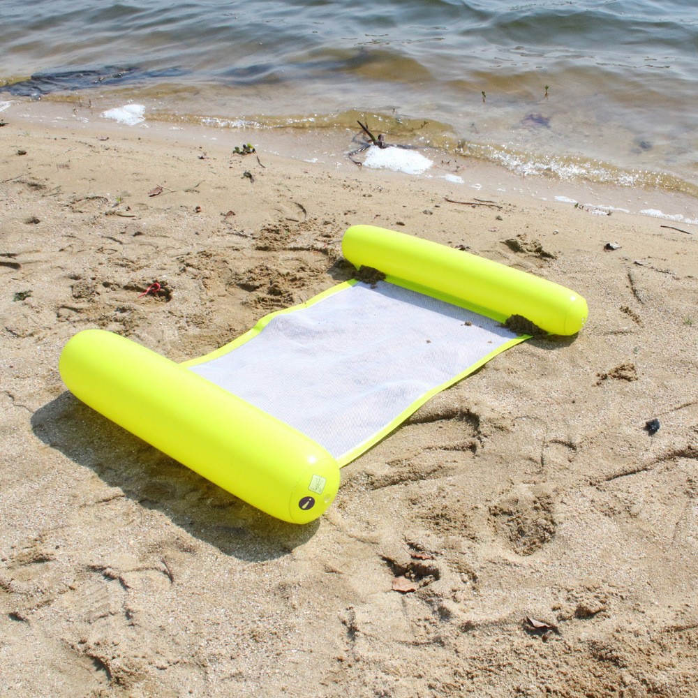 Nuevo producto transfronterizo, fila flotante inflable, clip de agua, respaldo plegable, cama flotante para piscina, cama inflable para fila flotante de tres tubos