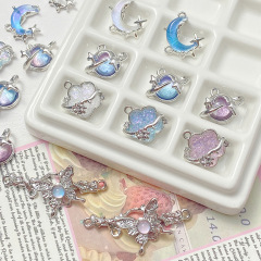 甘美な少女の夢幻の星の蝶のつるの合金のペンダントのdiy耳飾りのネックレスの手作りのアイデアの部品の材料