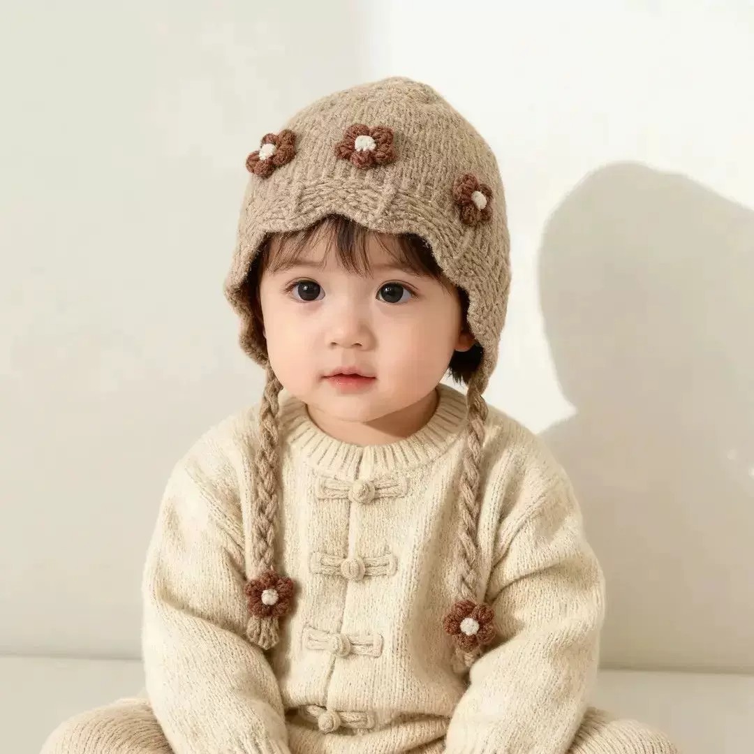 New Chinese-style button-up stand-collar sweater for girls, winter red knitted top in traditional Chinese style for the New Year, thickened and warm long-sleeved top