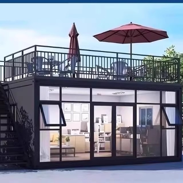 集装箱板房带装修玻璃幕墙文旅出口移动房屋临时办公住人房拼装房