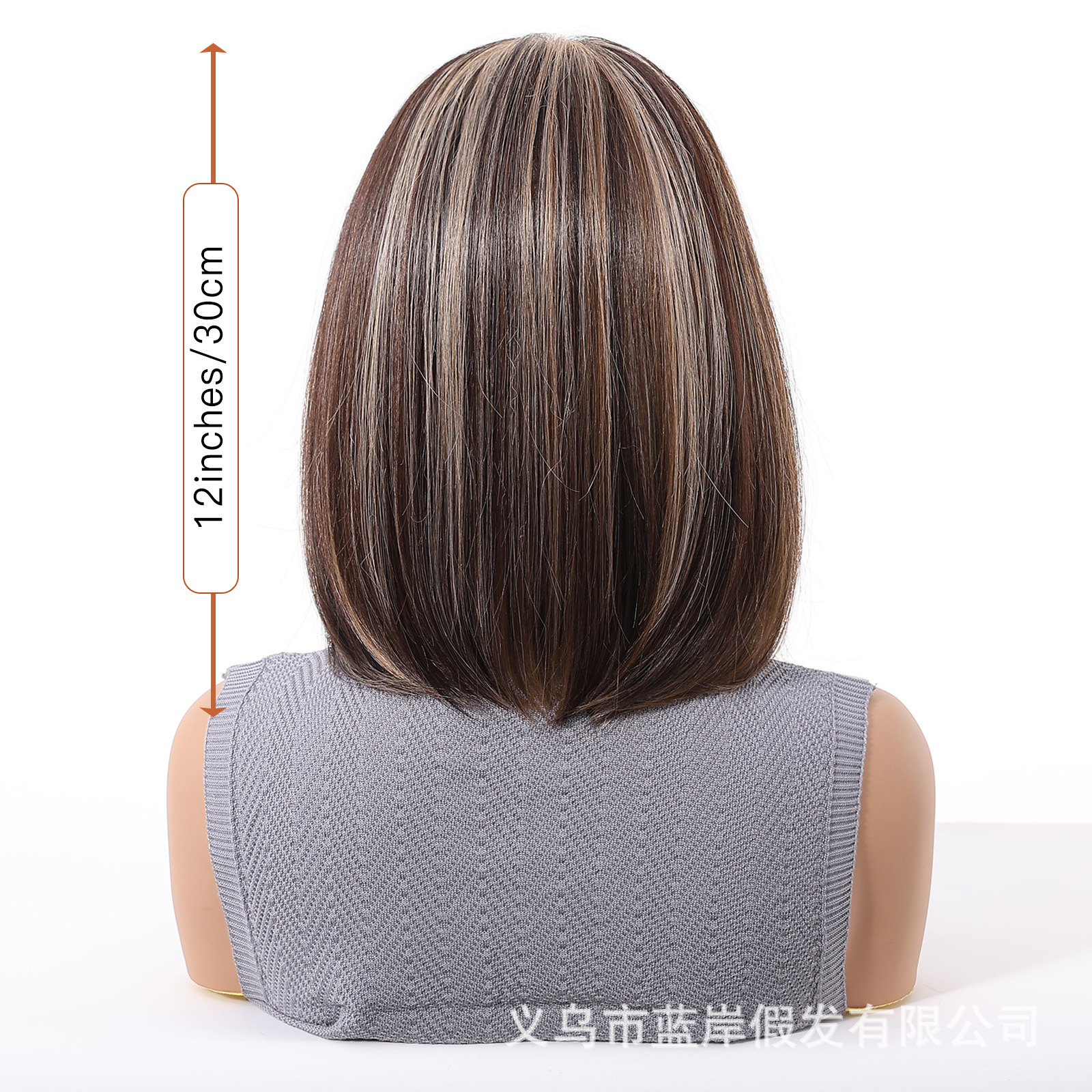 Nueva peluca de encaje completa 13*6, estilo europeo y americano, corte bob, marrón oscuro, estilo corto de verano, stock disponible de fábrica.
