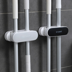 免打孔掛拖把夾衛生間拖把掛鈎浴室粘鈎掃把掛架卡座拖把夾置物夾