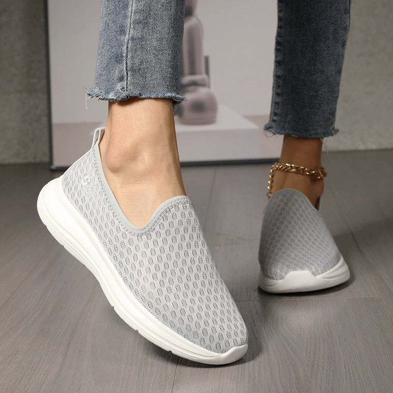 Новые трансграничные педали ленивые туфли весной и осенью повседневные женские туфли мамы туфли с низким уровнем плоской ходьбы