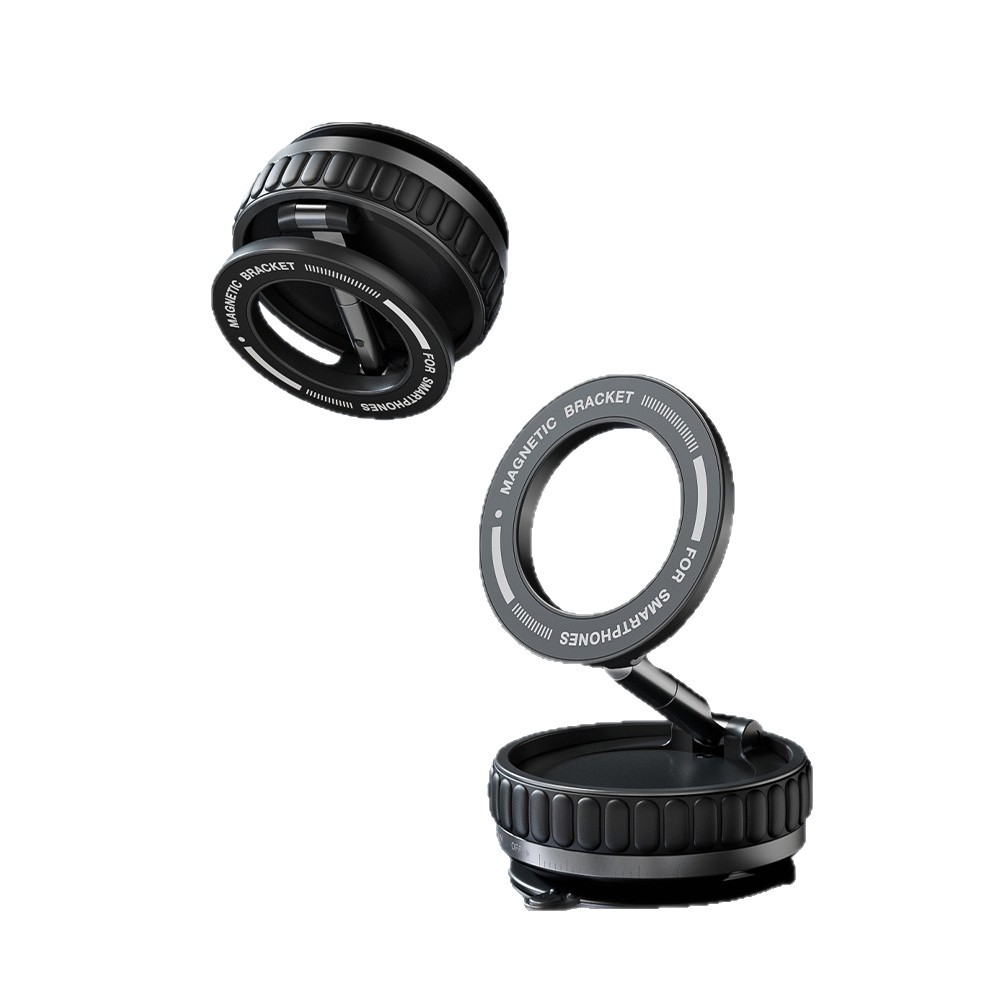 Ventosa de vacío de vidrio de adsorción rotatoria para automóvil, fuerte magnético, anti-vibración, navegación, persecución, perezoso, plegable, magnético, soporte para teléfono móvil