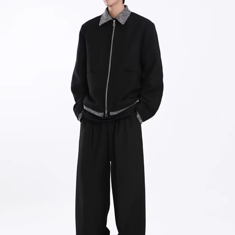 BOYUE Silk Leap Korean High-Sense Little Fragrant Chaqueta retro casual para hombres y mujeres de la marca de moda callejera