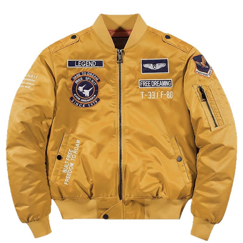 Chaqueta de vuelo de marca de moda masculina retro bordado chaqueta de béisbol pareja primavera y otoño abrigo casual suelto