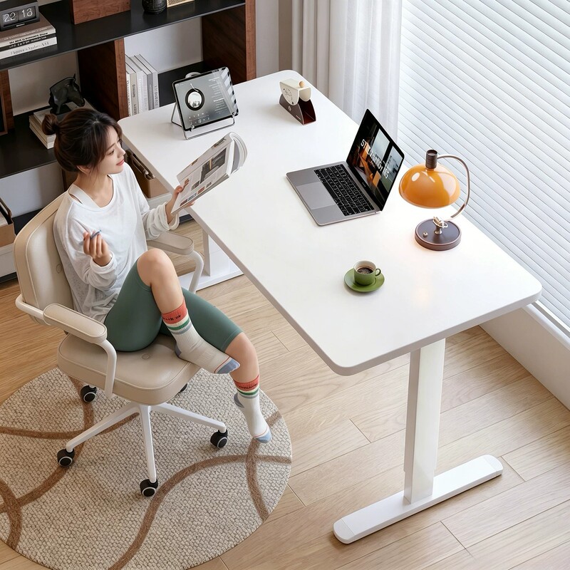Solid wood electric multifunctional adjustable height computer desk for bedroom home office, new model smart study and writing desk Solid wood electric multifunctional adjustable height computer desk for bedroom home office, new model smart study and writing desk