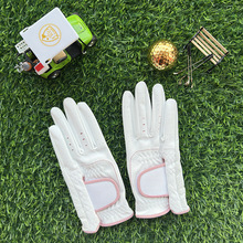 韩国进口高尔夫手套女士小羊皮真皮左右双手舒适透气防滑耐磨球童