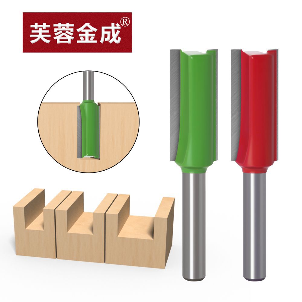 1/4 mango profesional carpintería doble hoja de acero de aleación recubierto de baquelita fresadora máquina de corte máquina de grabado ranurado cabeza de corte recto