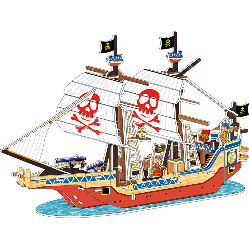 Nordic Pirate Ship Stereo Puzzle Paper Large 3D Building Blocks Boys and Girls Children's Educational Hands-on Brain Early Education Toys Nordic Pirate Ship Stereo Puzzle Paper Large 3D Building Blocks Boys and Girls Children's Educational Hands-on Brain Early Education Toys