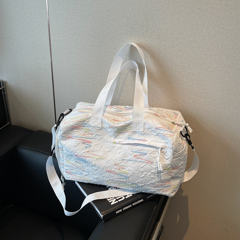 2025 Export New Trendy Versatile Luggage Bag Pink Love Large Capacity Handbag Wear-Resistant Fitness Short-Distance Travel Bag