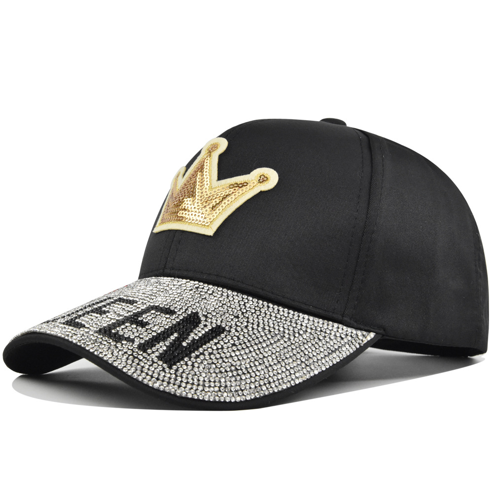 Sombreras de béisbol de diamantes transfronterizas sombreros de pato coronados sombreros de estilo de personalidad de pareja sombreros sombreros de sombreros de sol