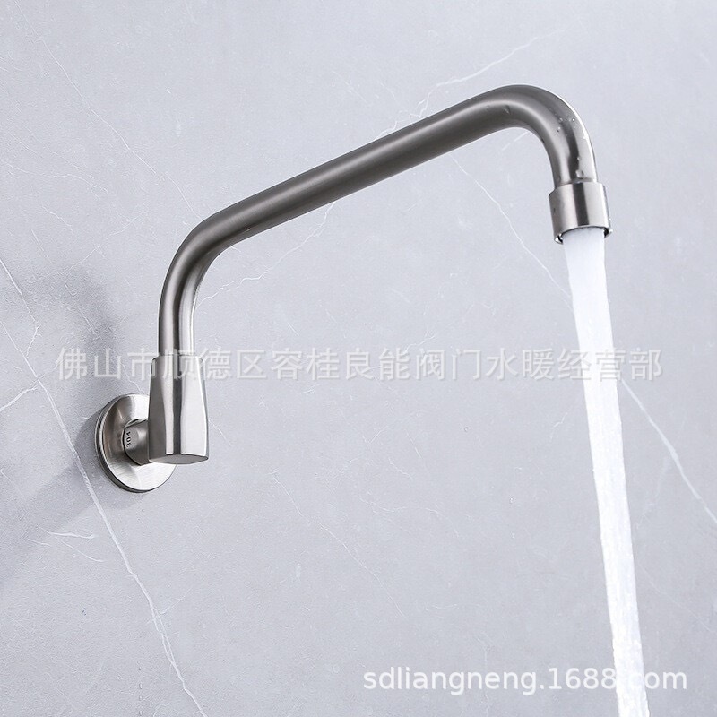 in stock hotel kitchen stove stove faucet 304 stainless steel semi-automatic swing commercial sink faucet