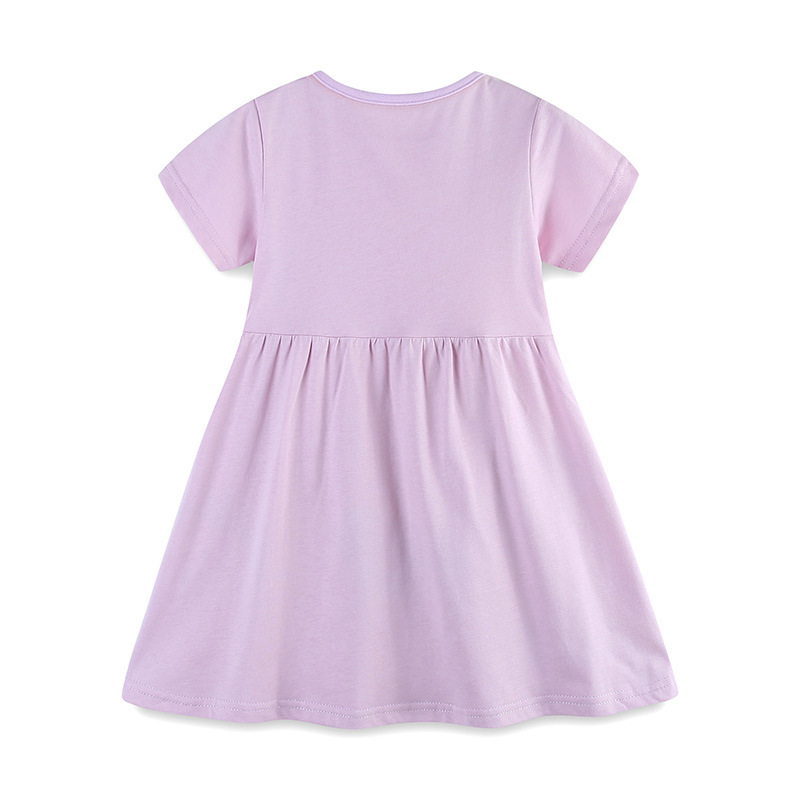 Venta directa de fábrica, vestidos para niñas, estilo europeo y americano, vestido de princesa con estampado de dibujos animados, vestido de verano 26, nuevo vestido infantil