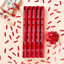 手拧礼炮红条亮片结婚礼花筒60cm手持礼花炮直播专用道具礼花喷筒