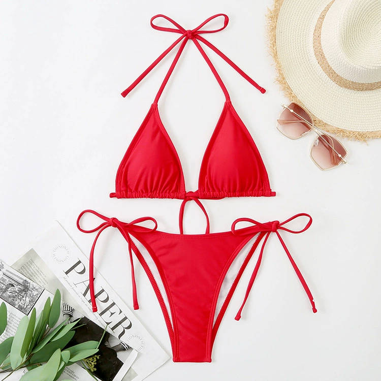 (Торговля через границу), сексуальный красный разрезной купальник для плавания, европейский стиль