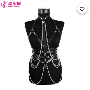 Fashion Women's Leather Body Chain Harajuku Punk Style Slimming Bondage Belt European and American Sexy Accessories Belt Wholesale