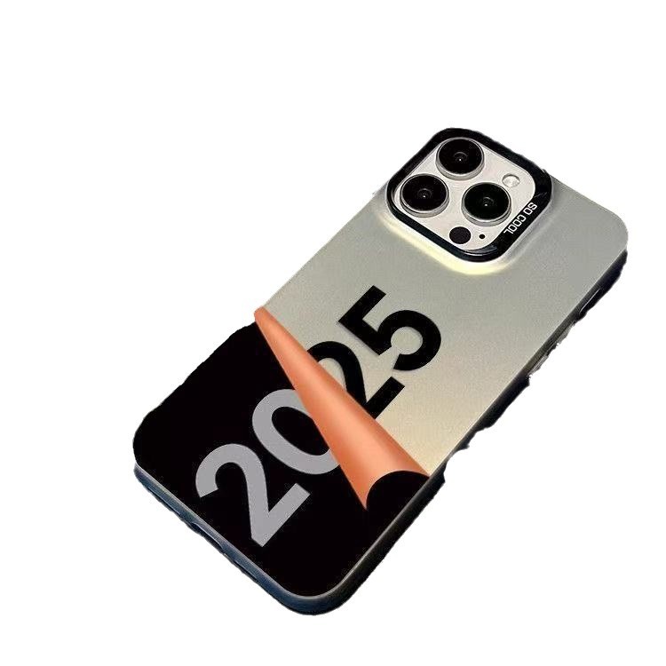 2025 nueva aplicación iPhone16promax funda para teléfono móvil 15Plus marca de moda 14 color plata 13 año de la serpiente 12 año nuevo