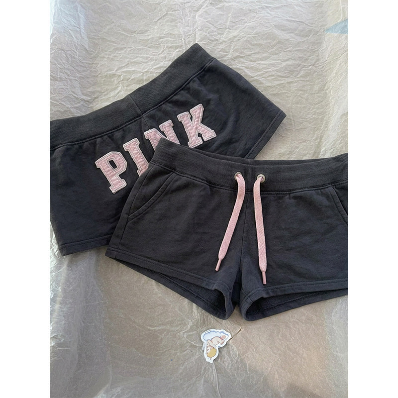 American-Style Sexy Sports Letter-Print Shorts and Sleep Pants for Women, New Spring/Summer High-End Drawstring Home Pants That Can Be Worn Outside American-Style Sexy Sports Letter-Print Shorts and Sleep Pants for Women, New Spring/Summer High-End Drawstring Home Pants That Can Be Worn Outside