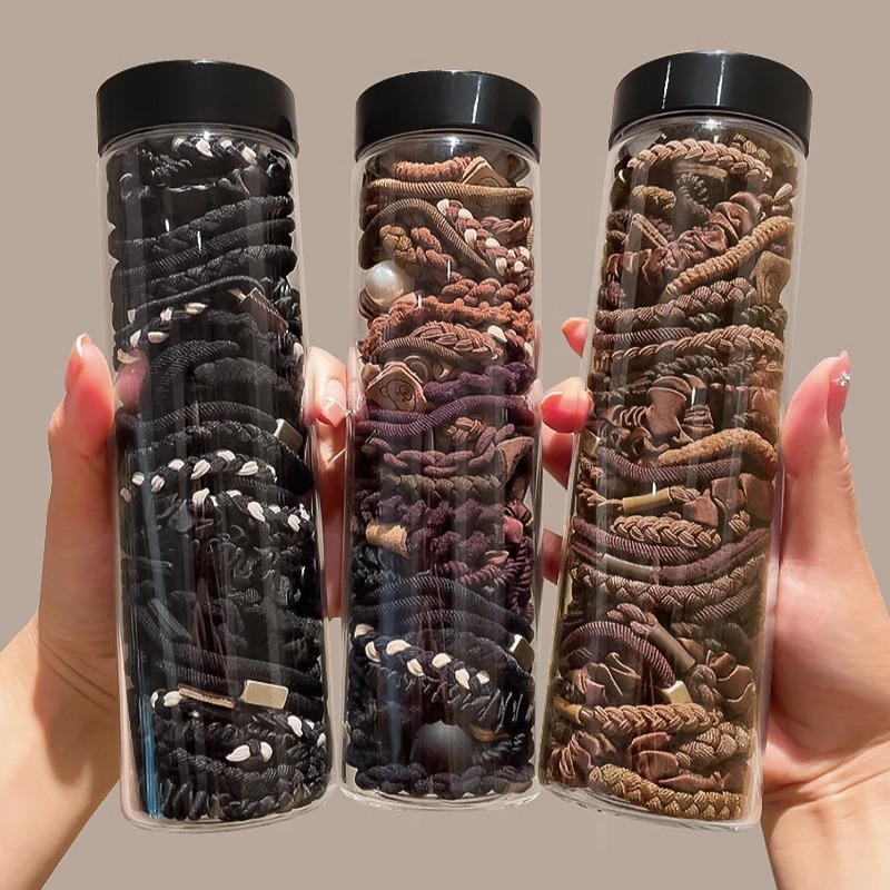 Cordilla de cabello para mujeres 2025 nueva alta elástica y duradera cuerda de cabeza de cola de caballo alta no cabello bucle de cabello tocado de banda de goma