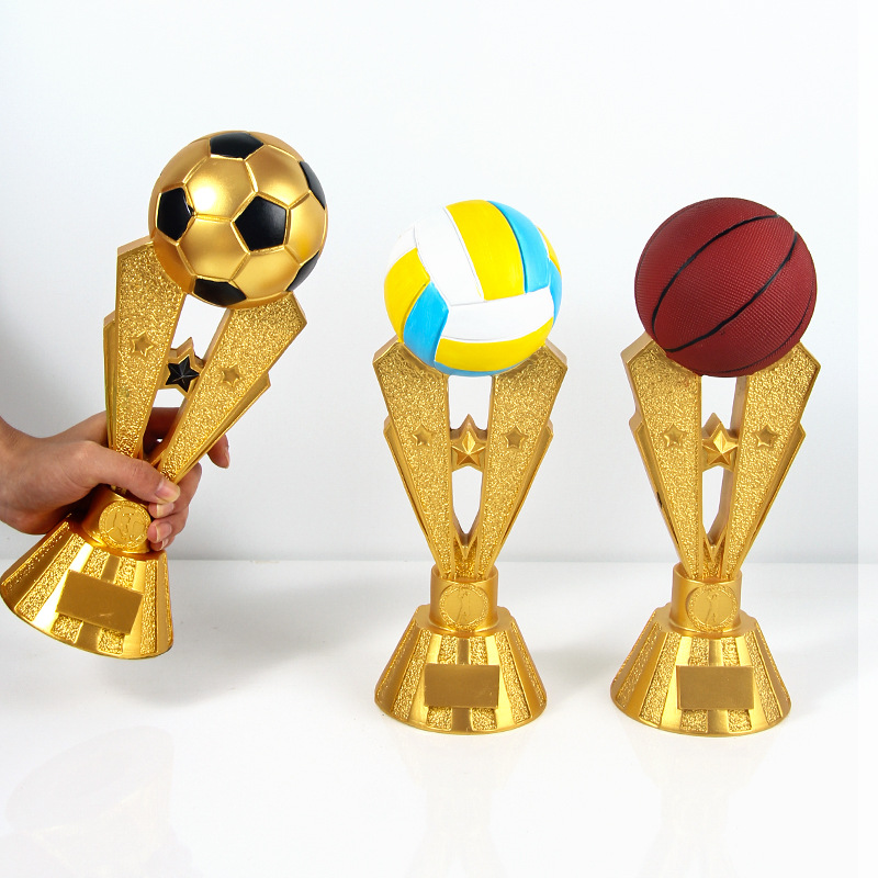 Trofeos de fútbol competición escolar Bota de Oro Trofeo de tirador MVP Resina Baloncesto Volleyball Creativo Trofeo Memorial