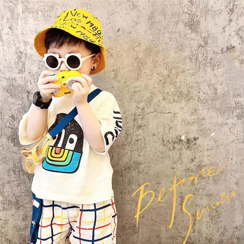 Children's summer short-sleeved 2024 summer fashion brand children's clothing Japanese Korean version boys and girls t-shirt baby summer tops