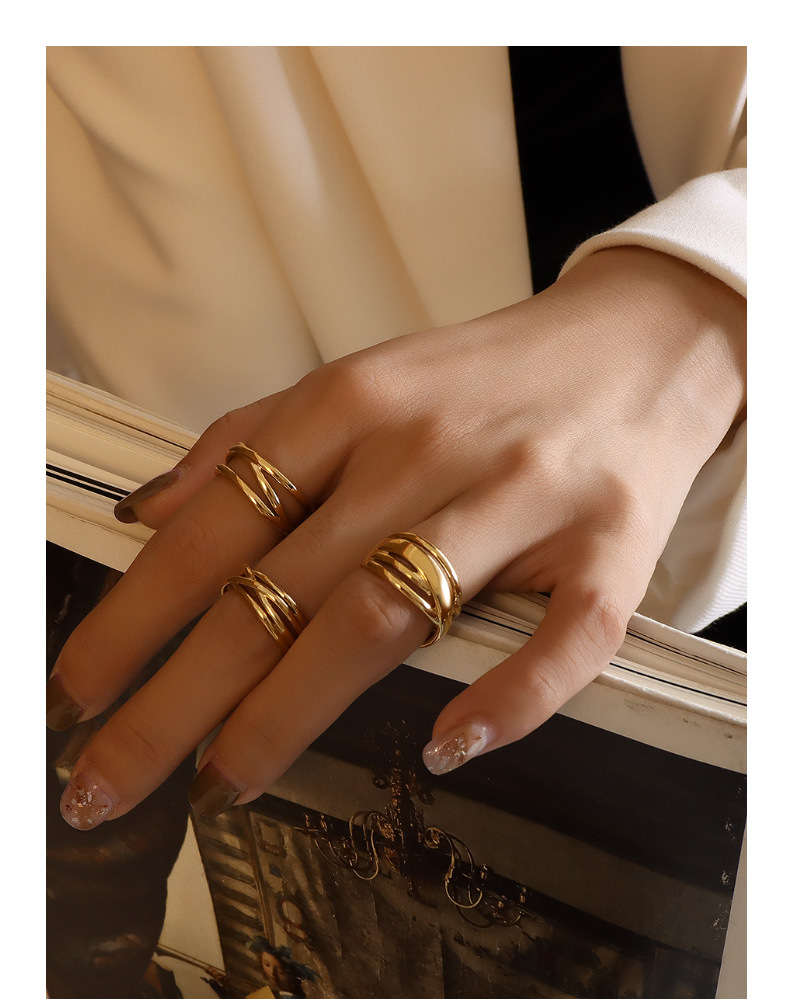 Fashion Multi-layer C-shaped Opening Ring display picture 6