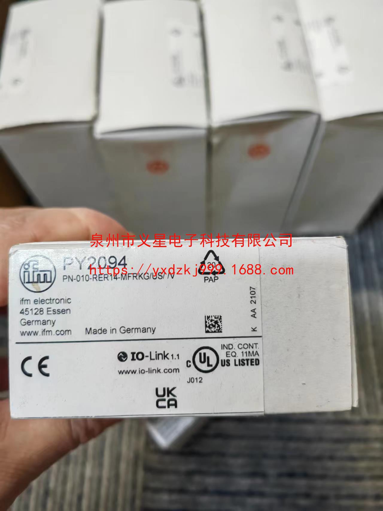 假一赔十IFM易福门PY2094