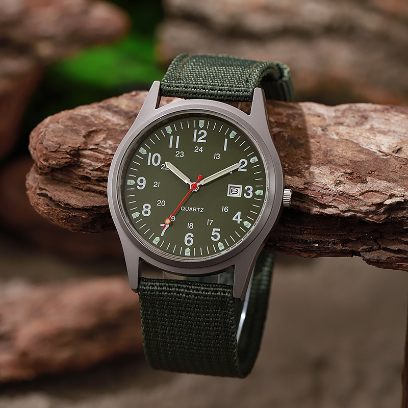 Nueva ropa de lona, relojes para hombres, relojes de regalo de moda casuales, relojes militares, calendario, relojes deportivos para estudiantes, relojes de cuarzo
