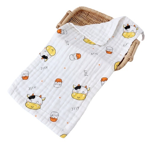 Children's Towel 25*50 6-layer gauze pure cotton children's face towel high-density bubble cotton children's towel direct from the manufacturer