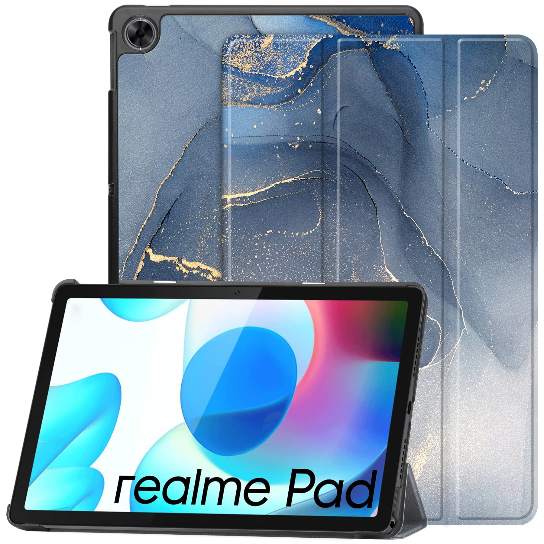 适用于Oppo Realme pad10.4三折卡斯特超薄 防摔 平板电脑保护套